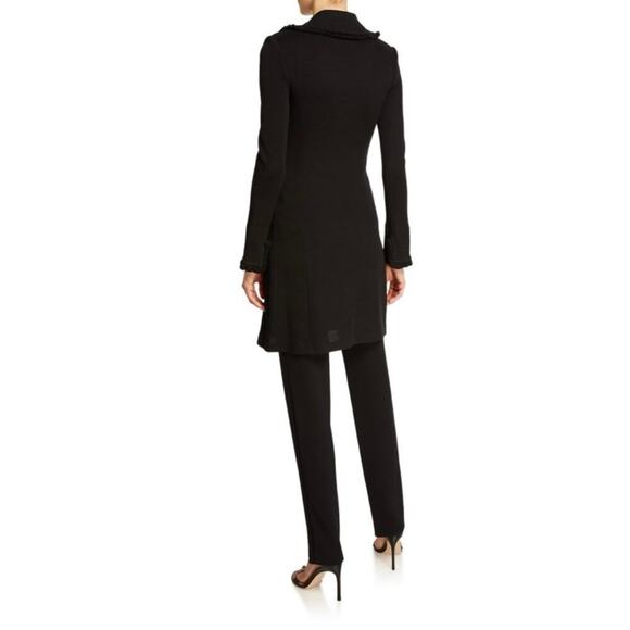 St. John Collection Santana Knit Topper Coat or Mini Dress Black Like New 10 - Picture 3 of 10